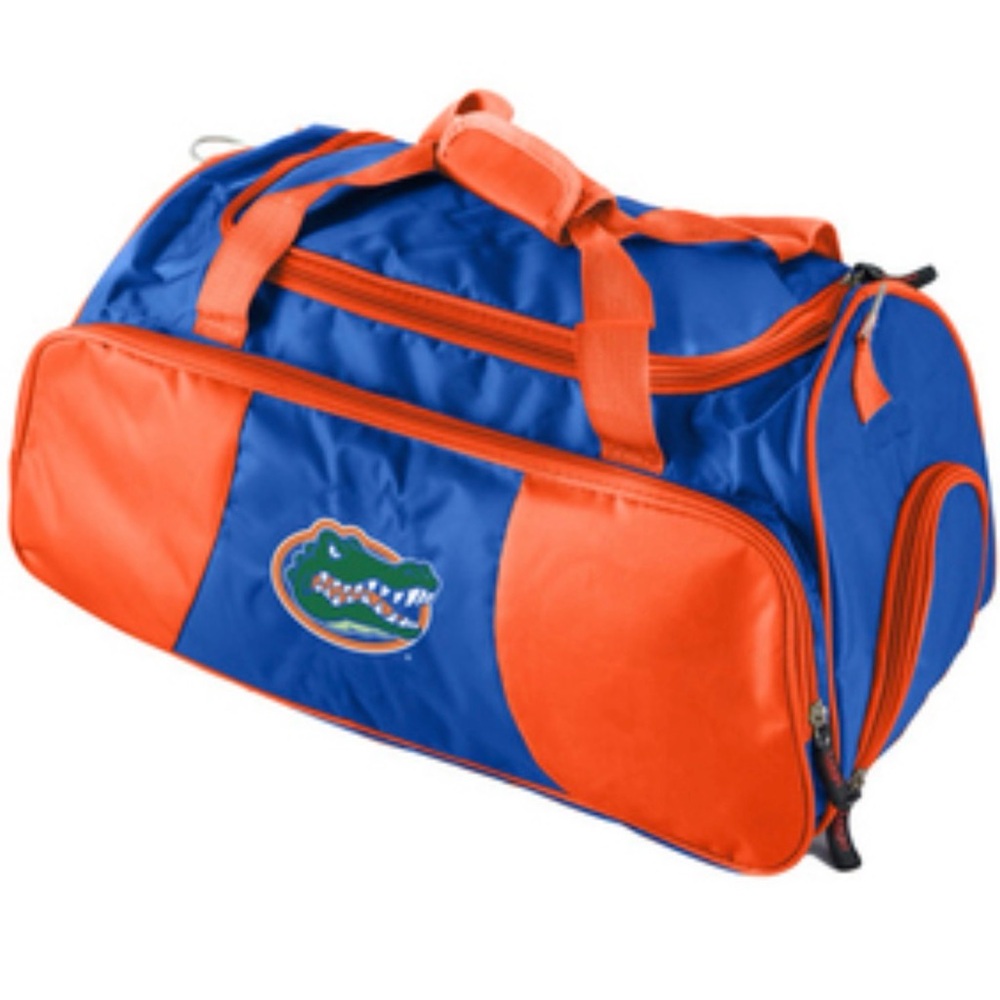 Logo Athletic Blue and Orange Duffel Bag